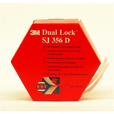 3M DUAL LOCK SJ356D MT.5+5 TRASPARENTE H.MM.25