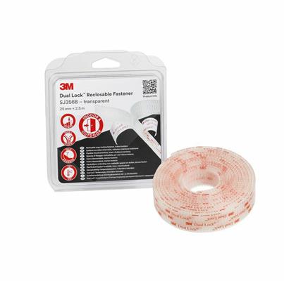 3M DUAL LOCK SJ356B H.MM.25 TRASPARENTE MT.2,5